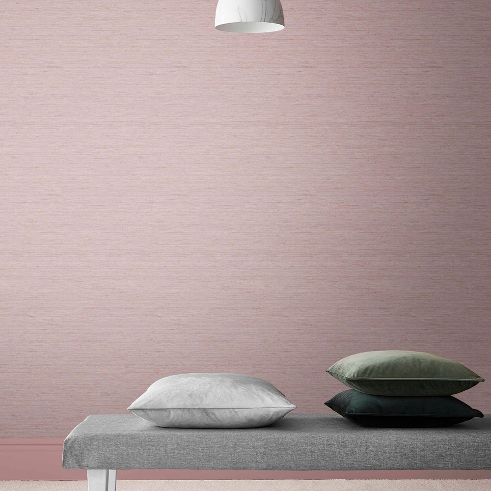 Silk Texture Wallpaper 112024 by Graham & Brown in Blush Pink